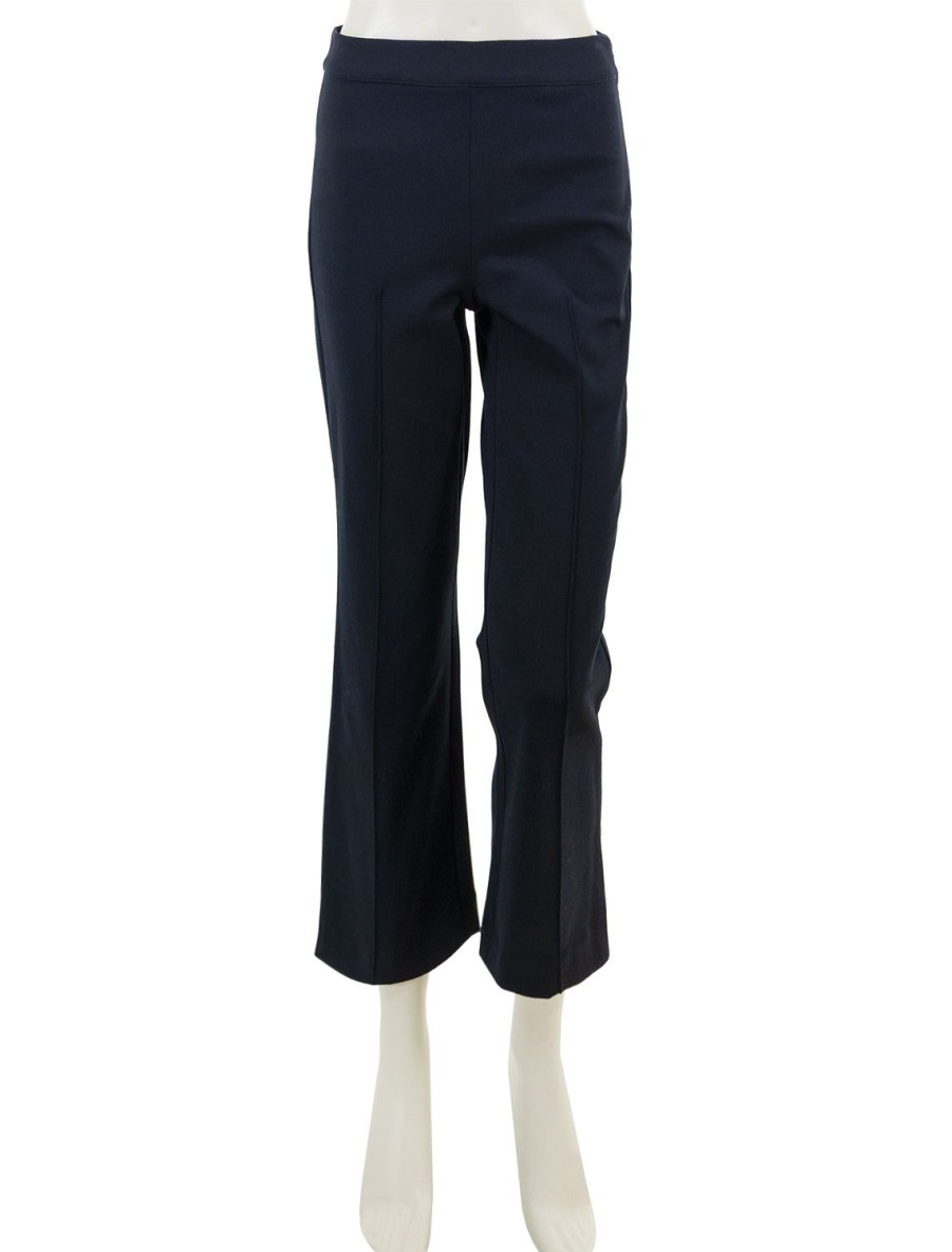 Clearance Mid Rise Pintuck Crop Flare Pant In Coastal Pants