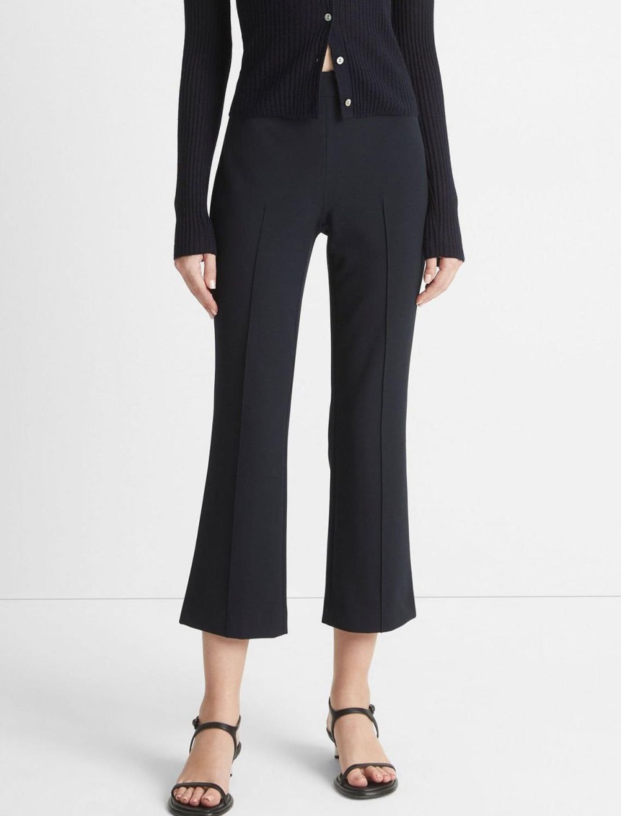 Clearance Mid Rise Pintuck Crop Flare Pant In Coastal Pants