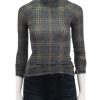 New Shaw Paneled Longsleeve In Black Multi Plaid Blouses