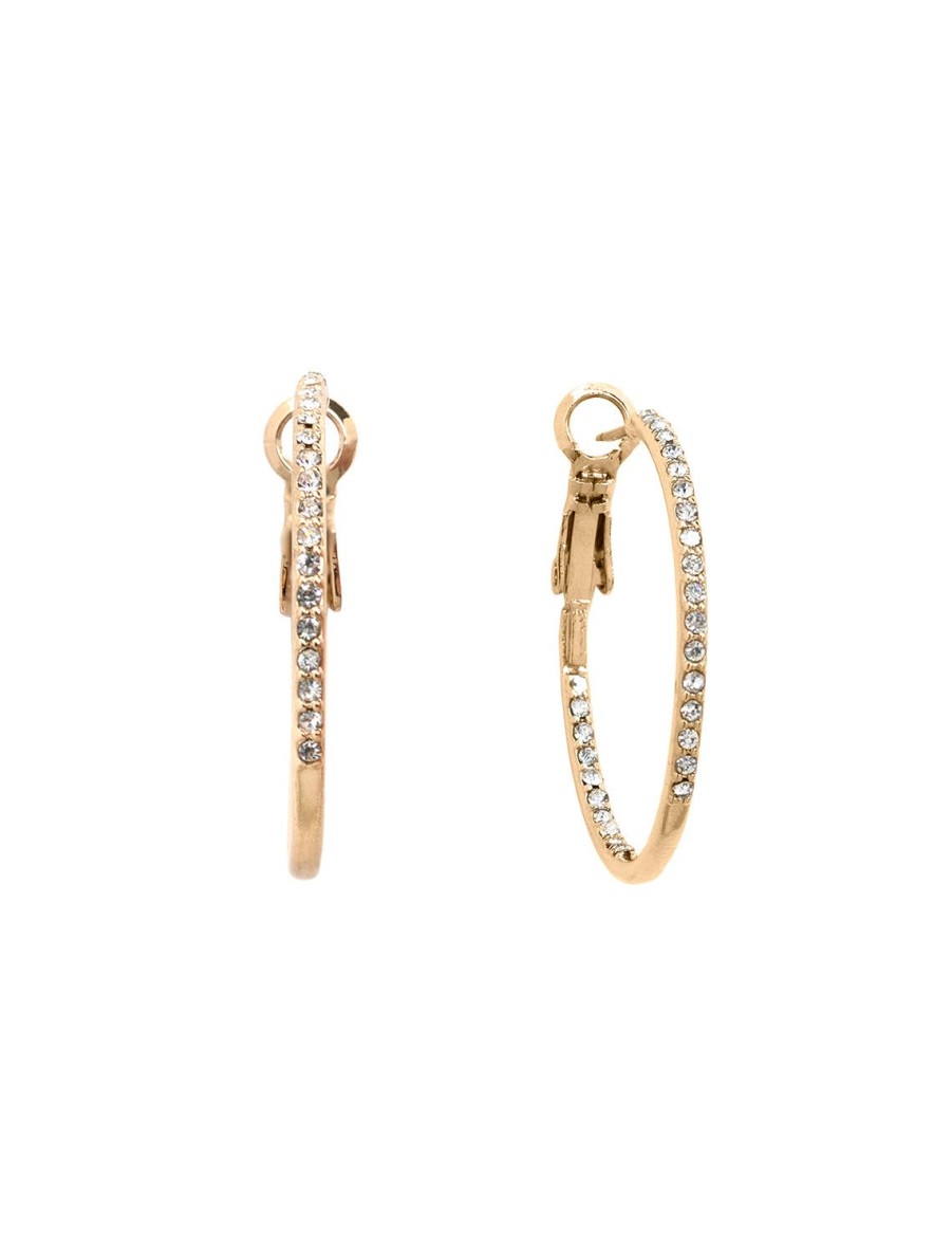 Best Small Rhinestone Hoops In Gold Hoops