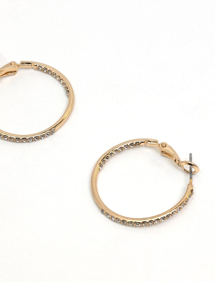 Best Small Rhinestone Hoops In Gold Hoops