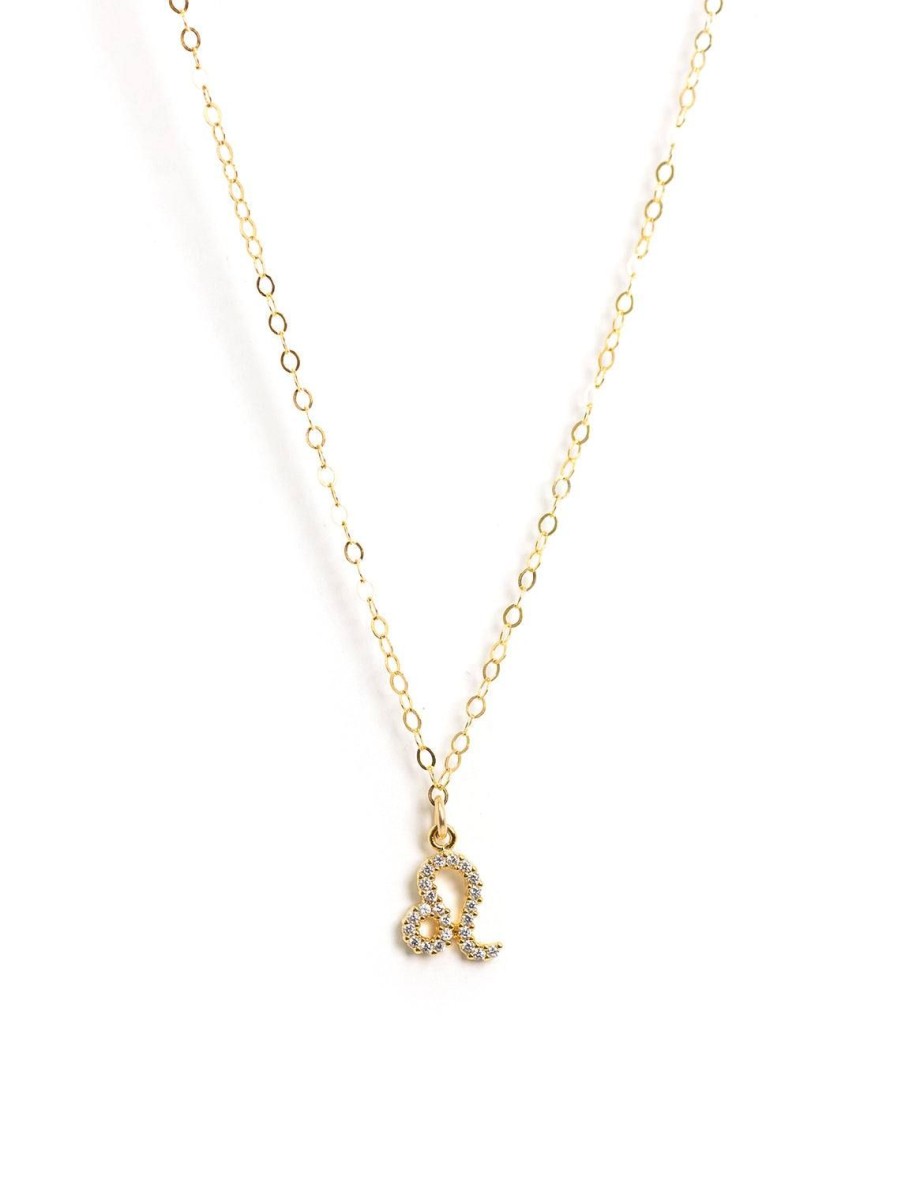 Wholesale Mini Pave Zodiac Necklace | Leo Delicate