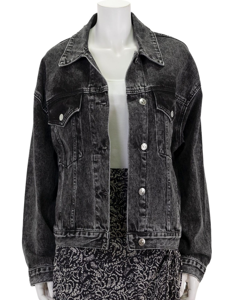 Best Sienna Denim Jacket In Black Jackets