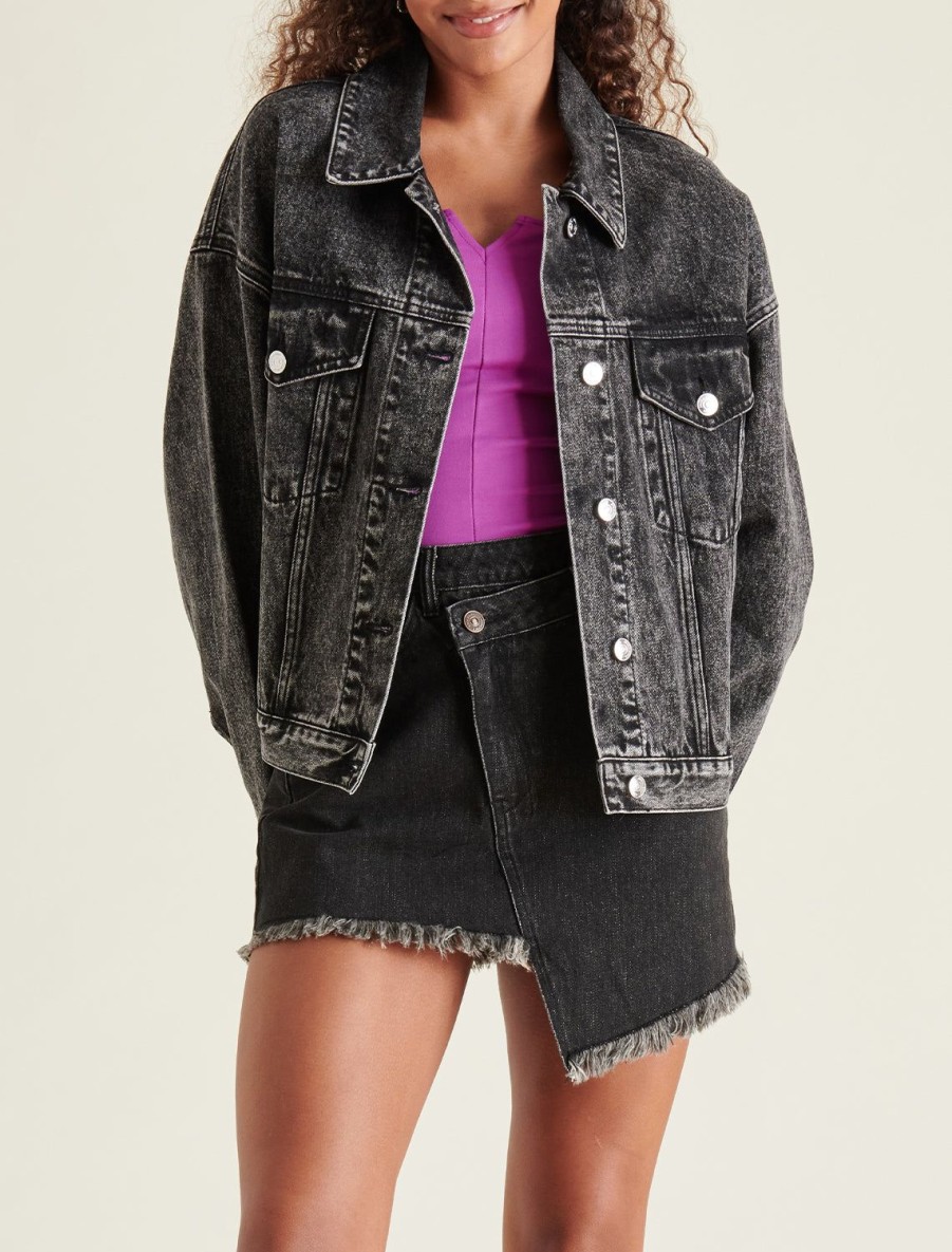 Best Sienna Denim Jacket In Black Jackets