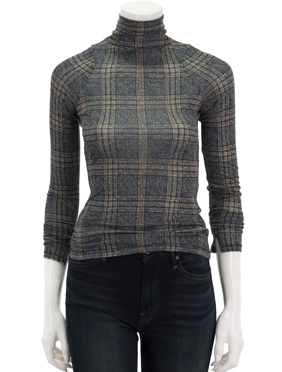 Best Shaw Paneled Longsleeve In Black Multi Plaid Tees