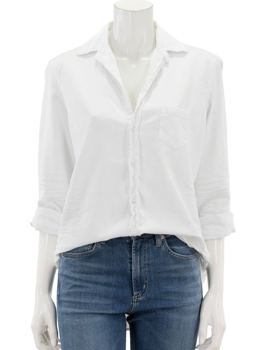 Clearance Eileen In Distressed White Denim Buttondowns + Shirts