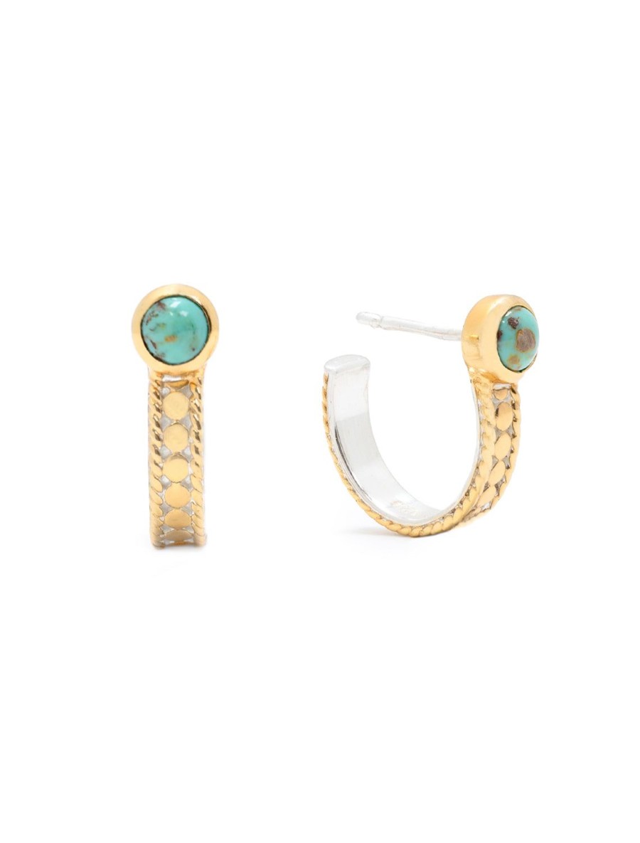 Wholesale Turquoise Hoop Earrings In Gold Hoops