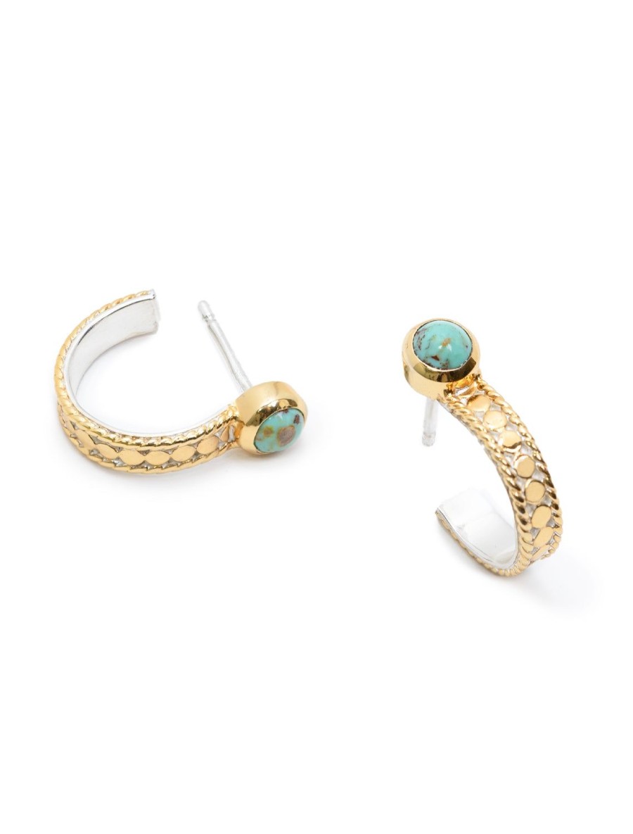 Wholesale Turquoise Hoop Earrings In Gold Hoops