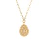 Wholesale Medium Scalloped Drop Pendant In Gold Delicate