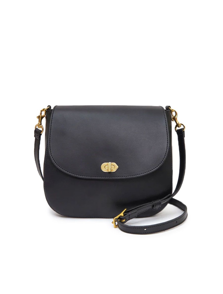 Hot Turnlock Louis In Black Veg Crossbody