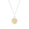 Wholesale Classic Medium Circle Necklace In Two Tone Delicate