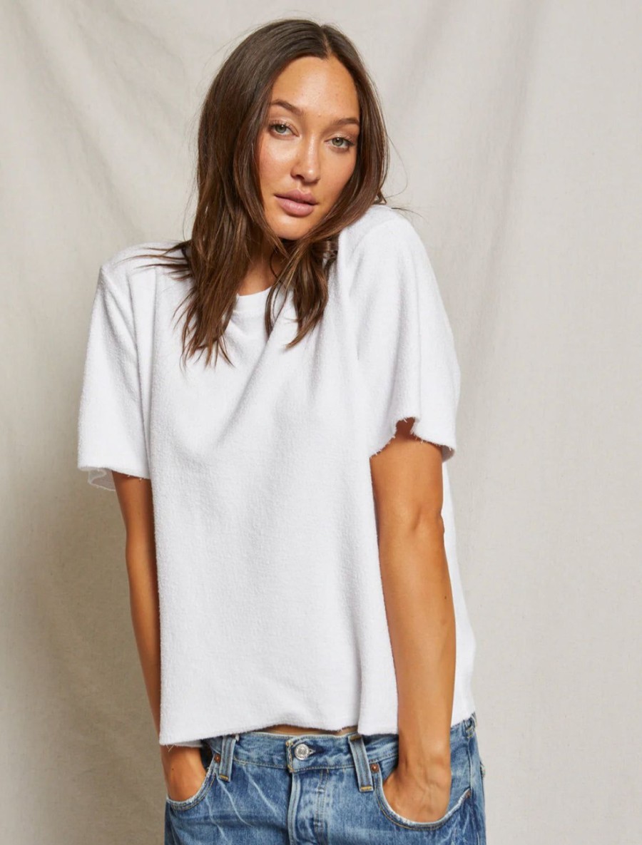 Wholesale Demi French Terry T-Shirt In White Sweatshirts + Hoodies