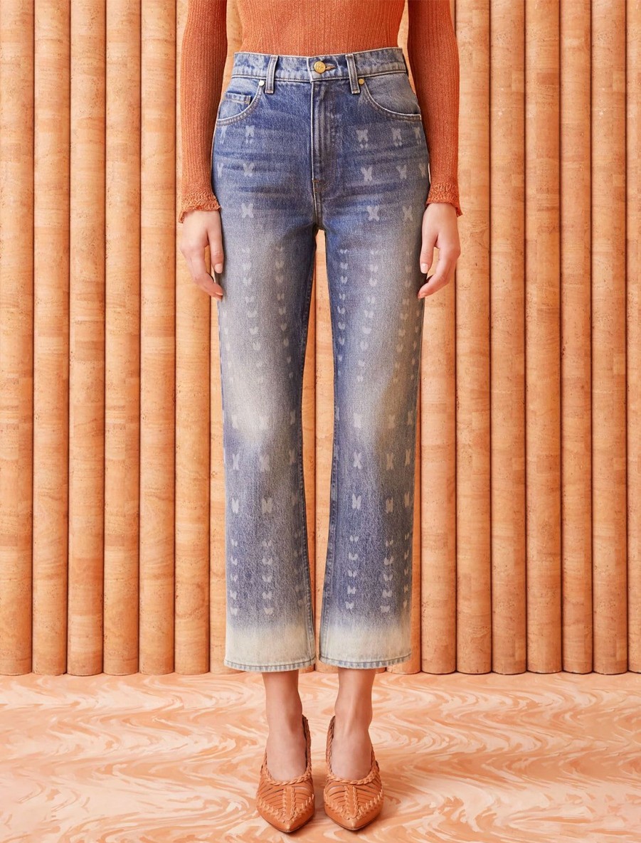 Best The Cropped Agnes Jean In Etched Arashi Wash Straight Leg