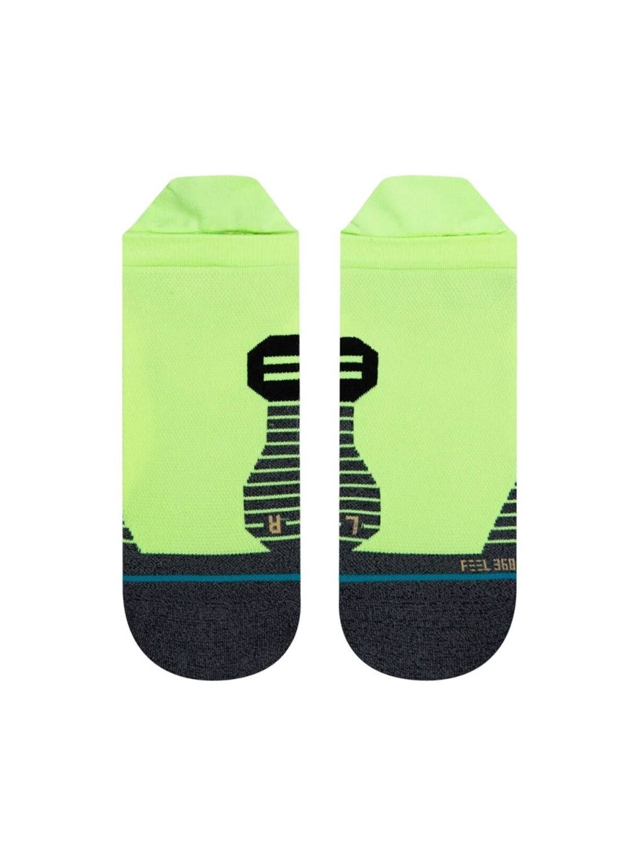 Clearance Ultra Tab Running Socks In Neon Green Socks