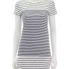 Wholesale Slub Jersey Stripe T Shirt Dress In Chalk And Ink Lounge Dresses