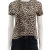 Wholesale Cheetah Crew Tee Lounge Tops + Sweatshirts