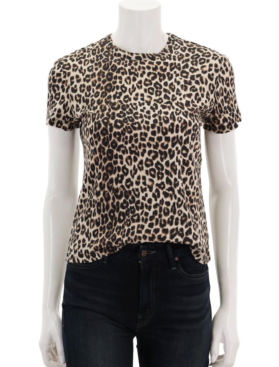 Wholesale Cheetah Crew Tee Lounge Tops + Sweatshirts