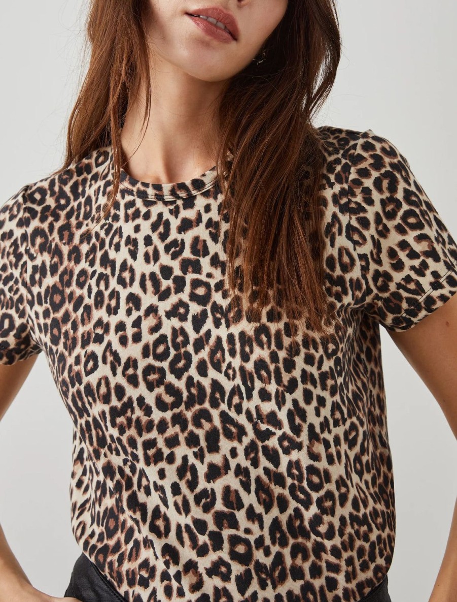 Wholesale Cheetah Crew Tee Lounge Tops + Sweatshirts