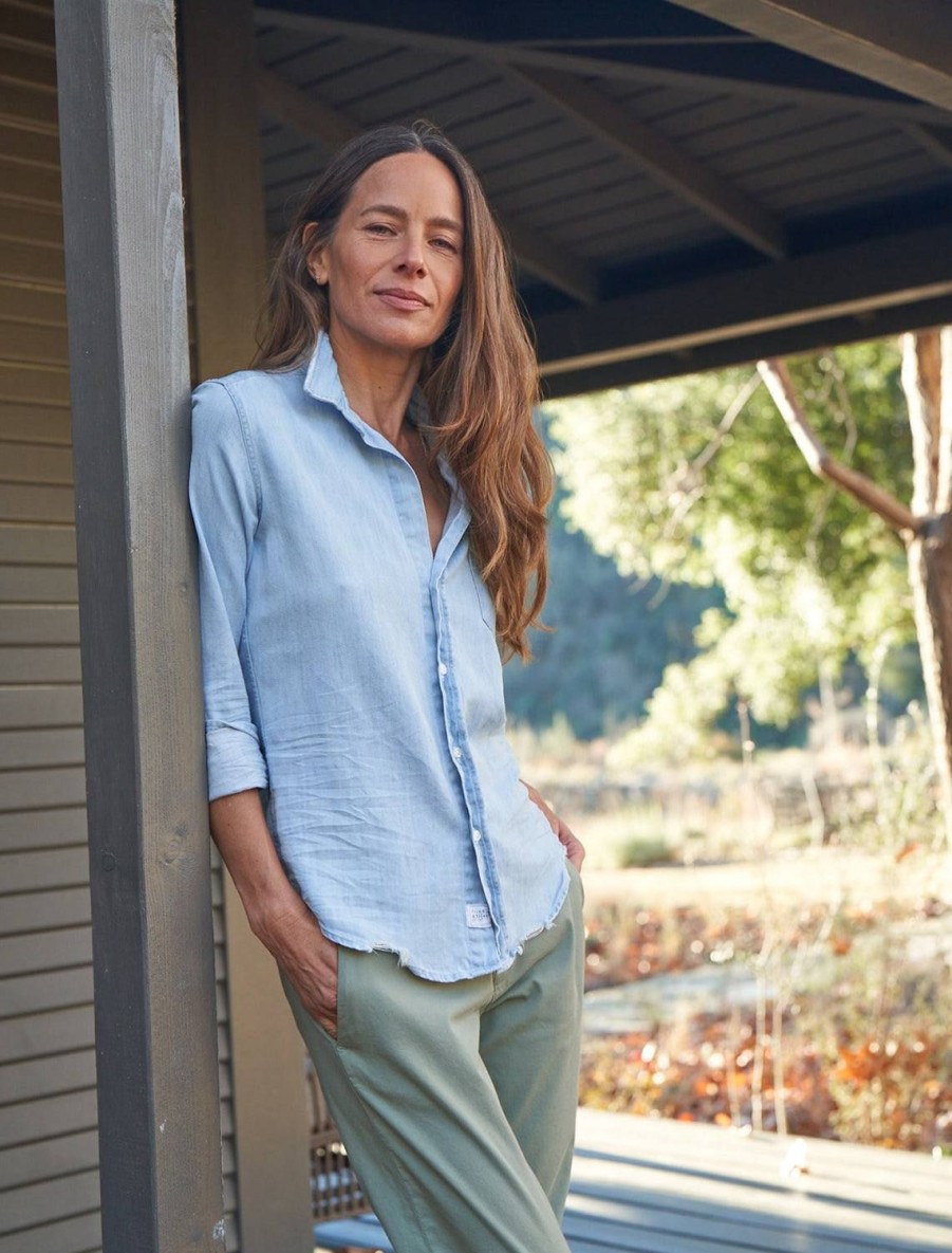 New Barry In Classic Blue Tattered Wash Buttondowns + Shirts