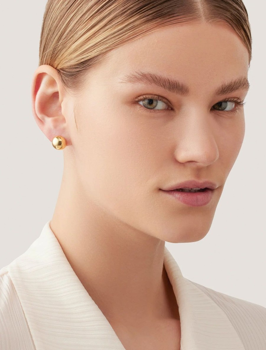 Hot Aurora Studs In Gold Studs