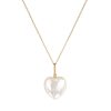 Best Gemma Mother Of Pearl Heart Necklace In Gold Delicate