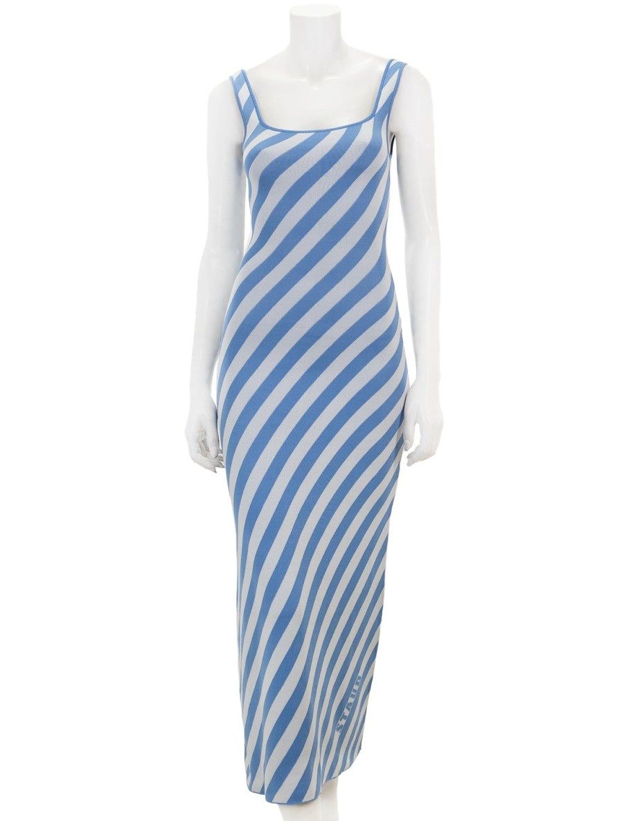 New Katie Dress In Blue Seashore Stripe Occasion Dresses