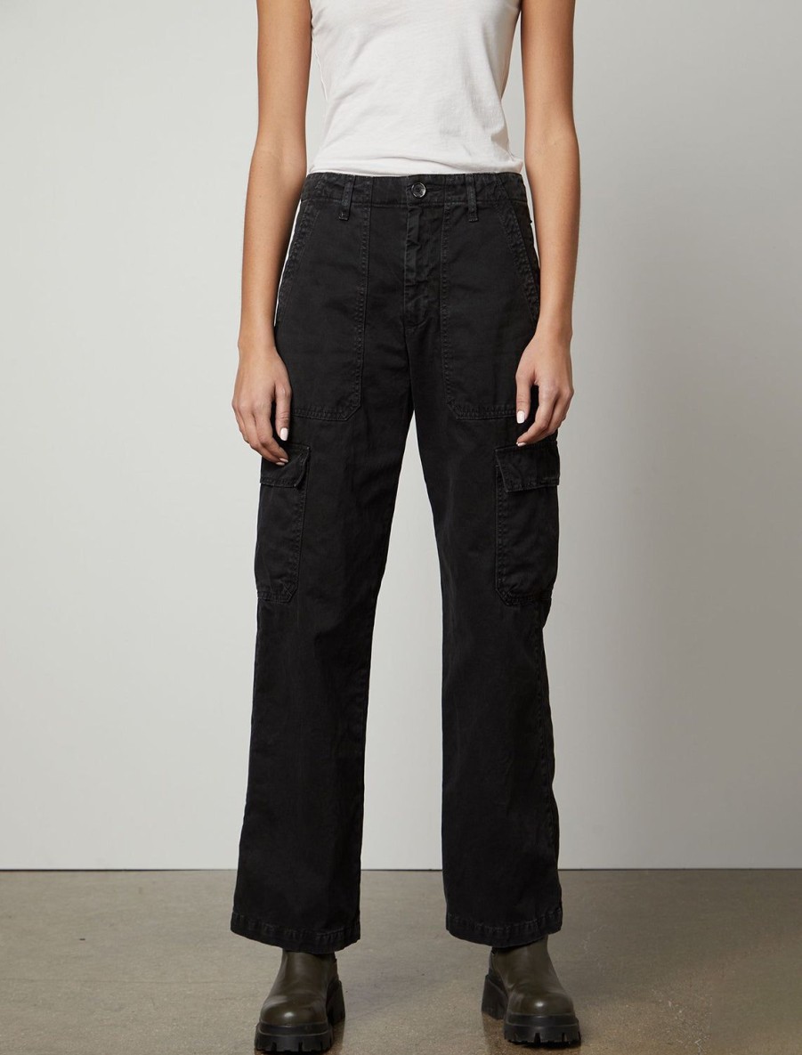 Wholesale Makayla Cargo Pant In Vintage Black Utility Pants + Khakis