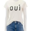 Wholesale Classic Oui Tee In Cream Lounge Tops + Sweatshirts