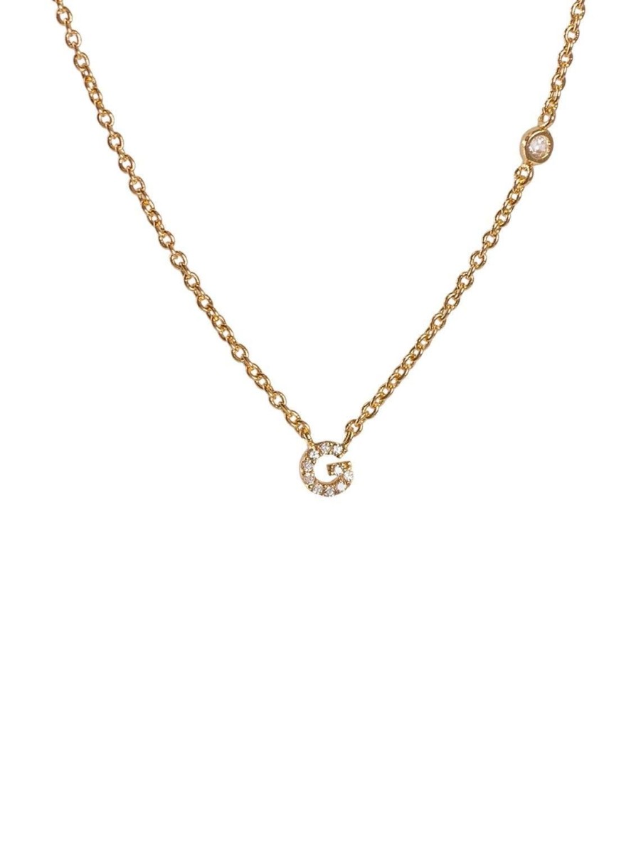 Wholesale Initial Necklace In Gold | G Delicate