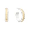 Wholesale Classic Wide Hoops In Two Tone Hoops