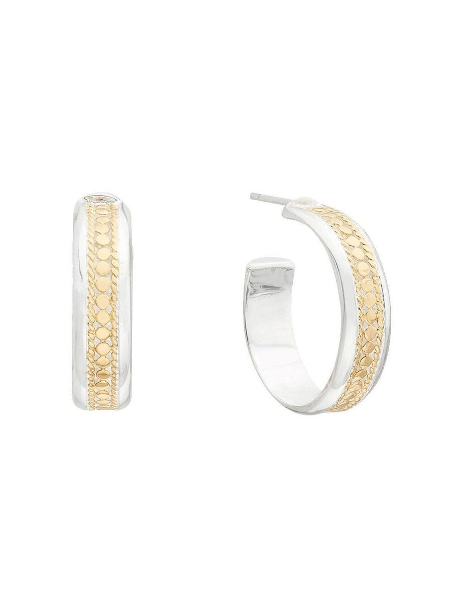 Wholesale Classic Wide Hoops In Two Tone Hoops