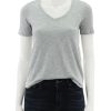 New Slub V-Neck Tee In Heather Grey Tees