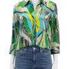 Clearance Dani In Sea Green Multi Belt Swirl Blouses