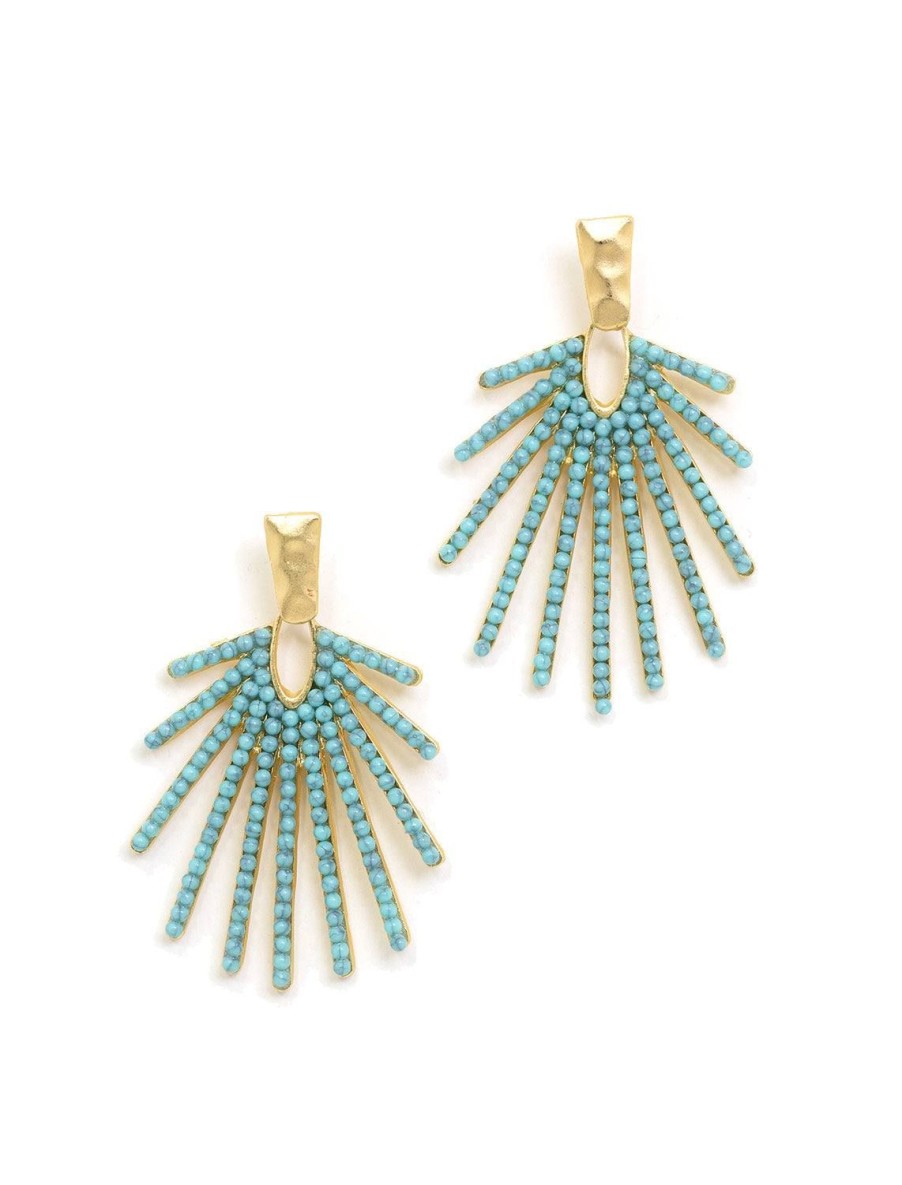 Wholesale Turquoise Sunburst Drops Drops