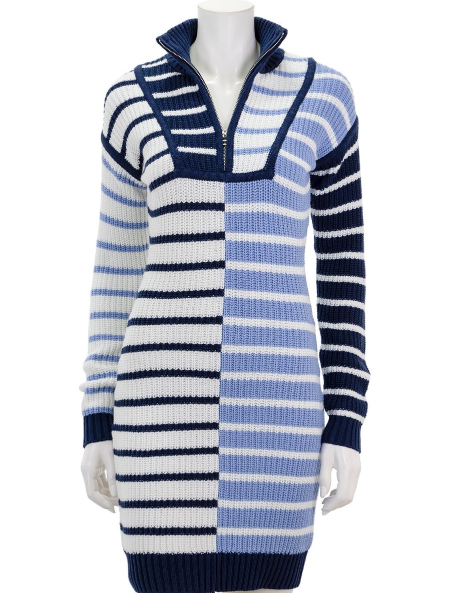 New Mini Hampton Dress In Adriatic Stripe Pullover Sweaters