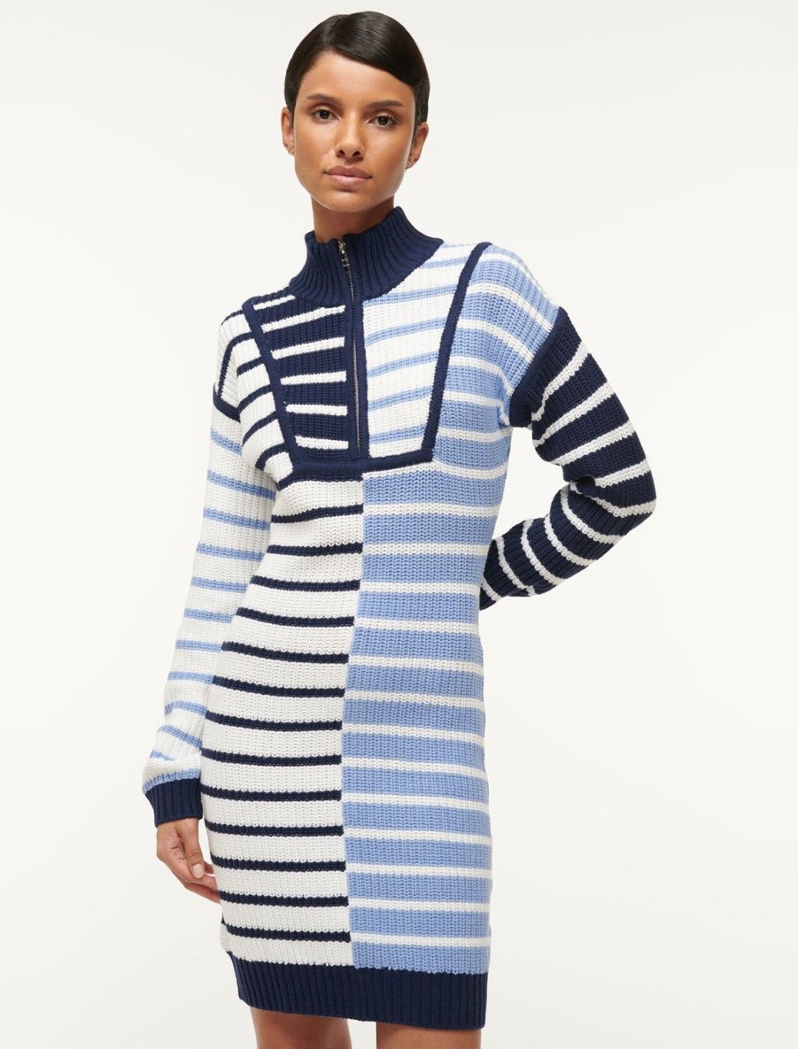 New Mini Hampton Dress In Adriatic Stripe Pullover Sweaters