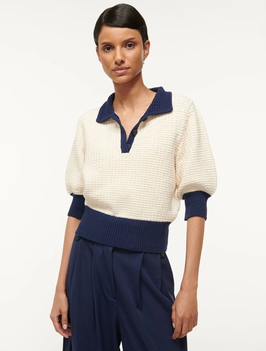 Wholesale Altea Sweater In Ivory And Navy Pullover Sweaters