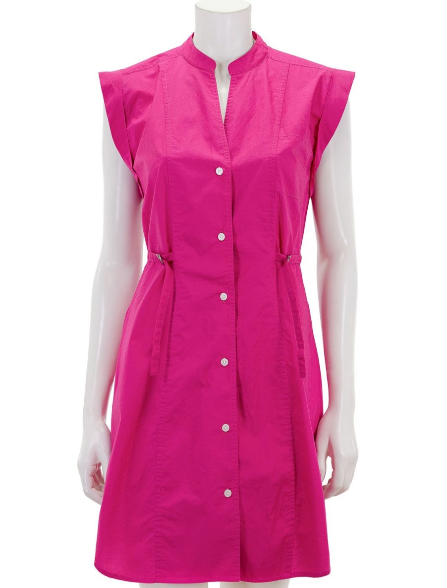 Hot Peyton Sleeveless Shirt Dress In Berry Day To Night Dresses