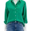 Online Standard Shirt In Spring Green Blouses