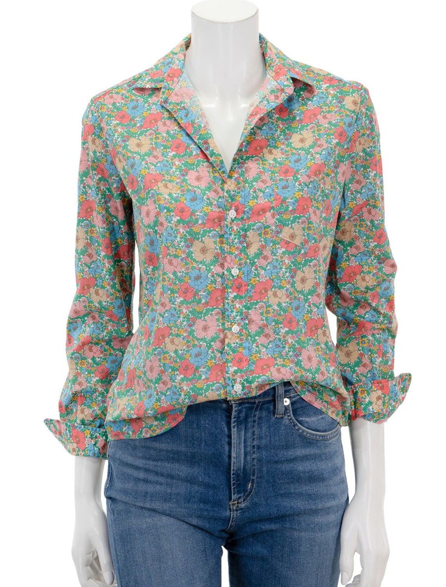 New Eileen In Pink, Green And Blue Floral Buttondowns + Shirts