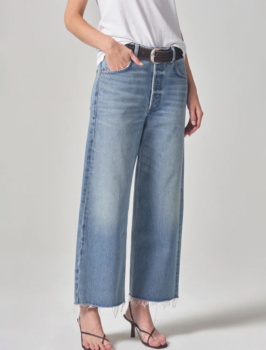 New Ayla Raw Hem Crop In Sodapop Ankle + Cropped