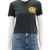 Online Smiley 2 Boyfriend Tee In Charcoal Lounge Tops + Sweatshirts