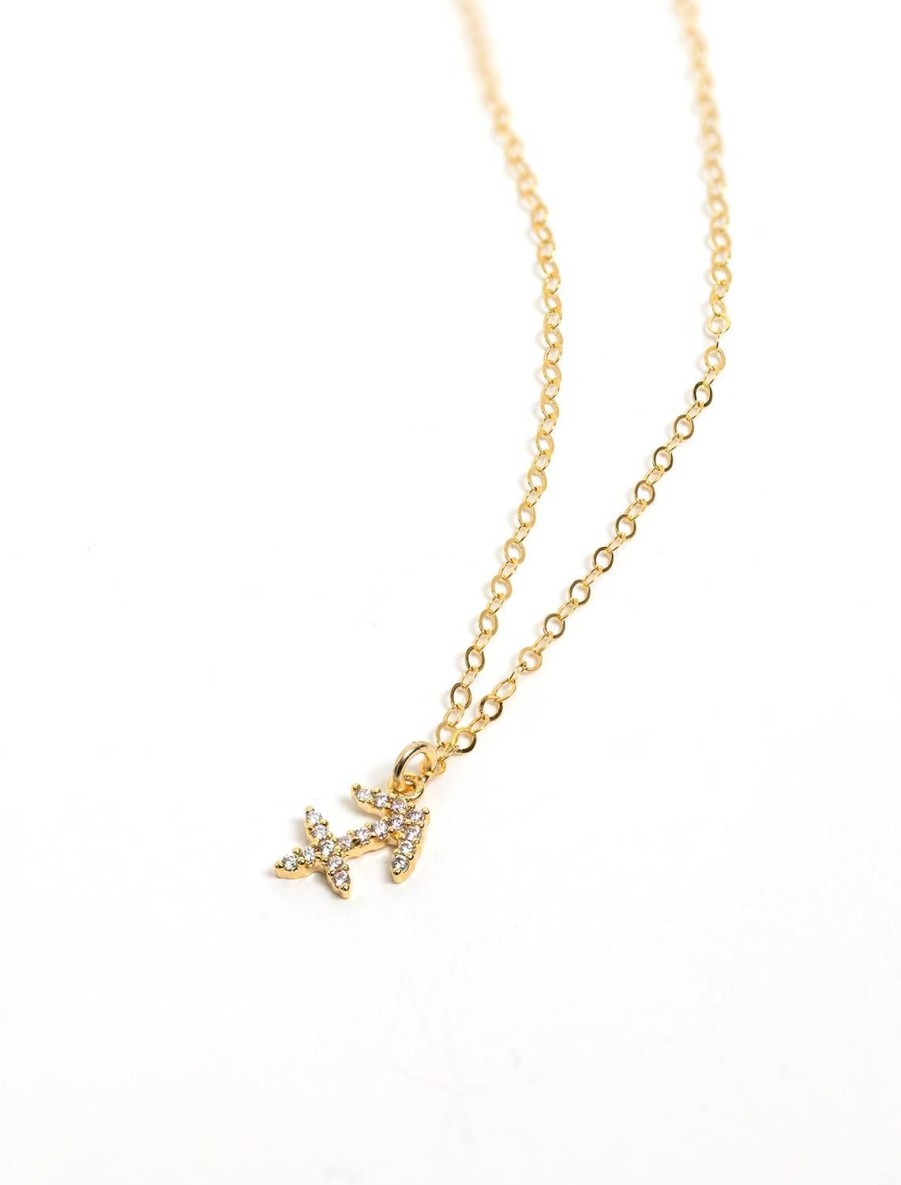 Best Mini Pave Zodiac Necklace | Sagittarius Delicate