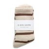 Best Striped Boyfriend Socks In Flax Stripe Socks