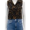 Best Sleeveless Crop Polo In Tortoiseshell Buttondowns + Shirts