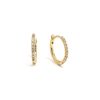 Online 14K And Pave Diamond Huggie Hoops | 12Mm Hoops