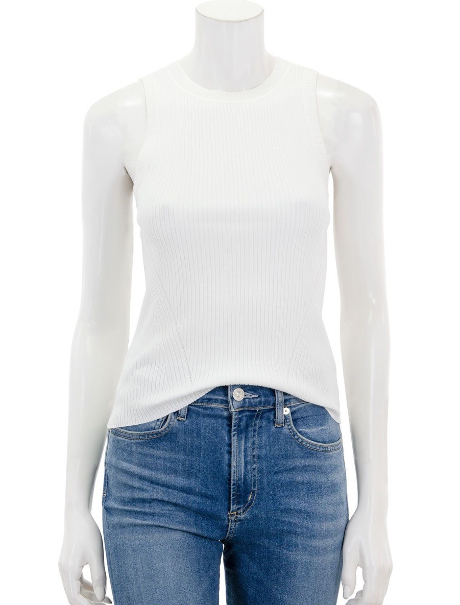 Clearance Perfect Rib Tank Sweater In White Tees