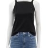 New Square High Neck Tank In Black Blouses