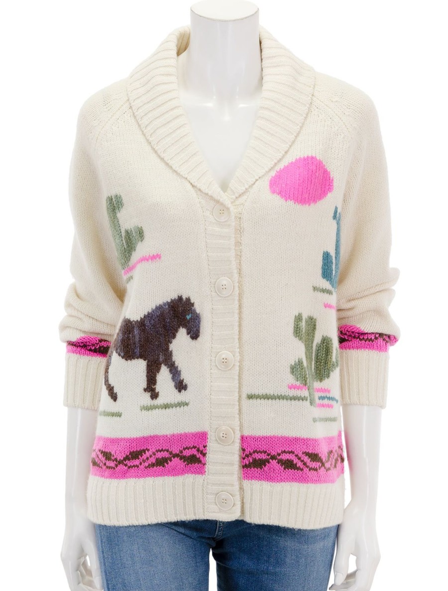 Best Annette Intarsia Long Sleeve Cardigan Cardigans