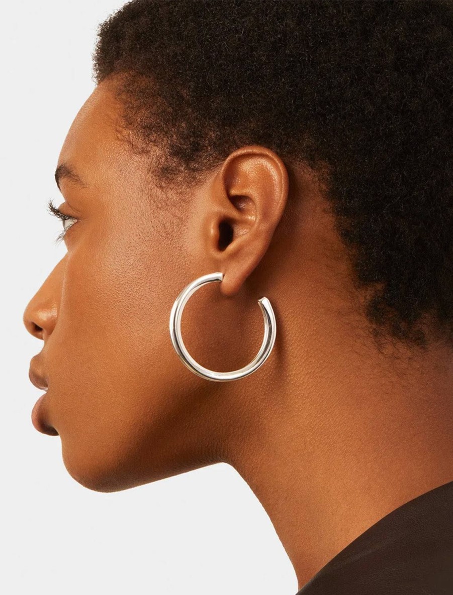 Best Slim Doune Hoops In Silver Hoops